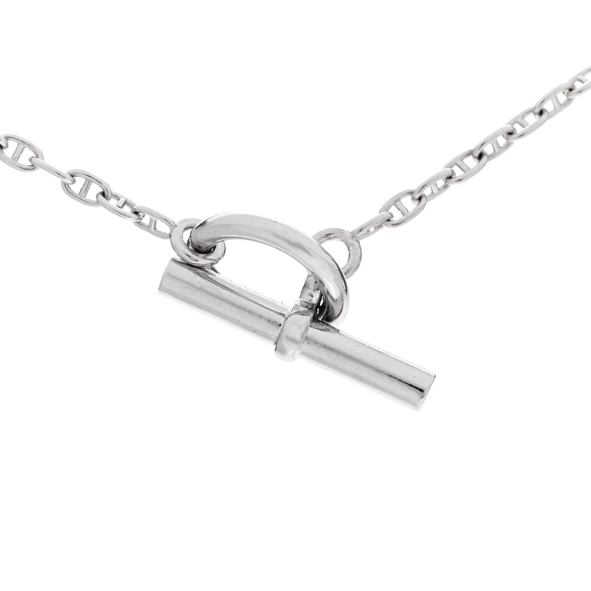 Hermes 18K White Gold Diamond New Farandole Pendant Necklace 4 of 6