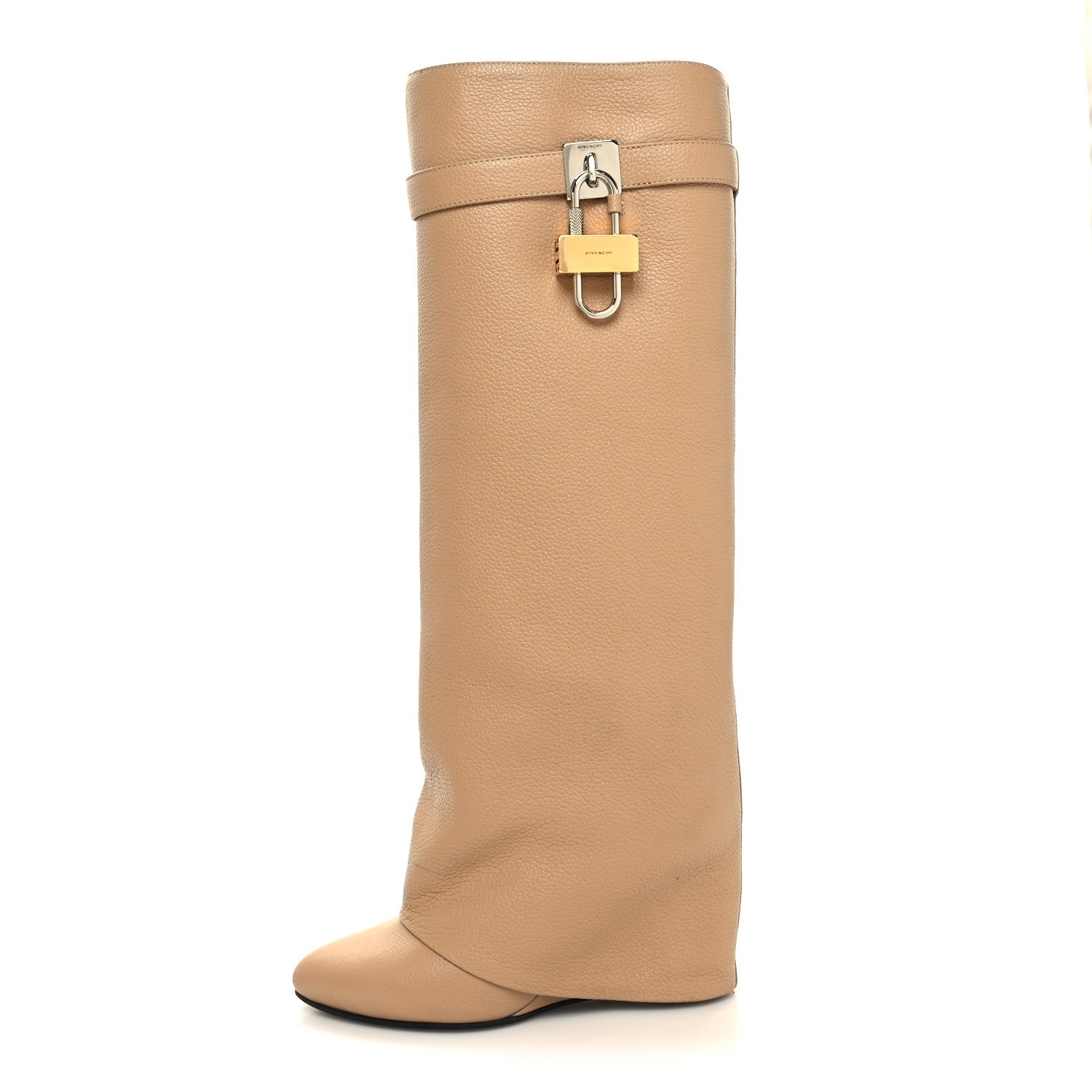Givenchy Calfskin Shark Lock Pant Boots 36.5 Beige 1 of 8