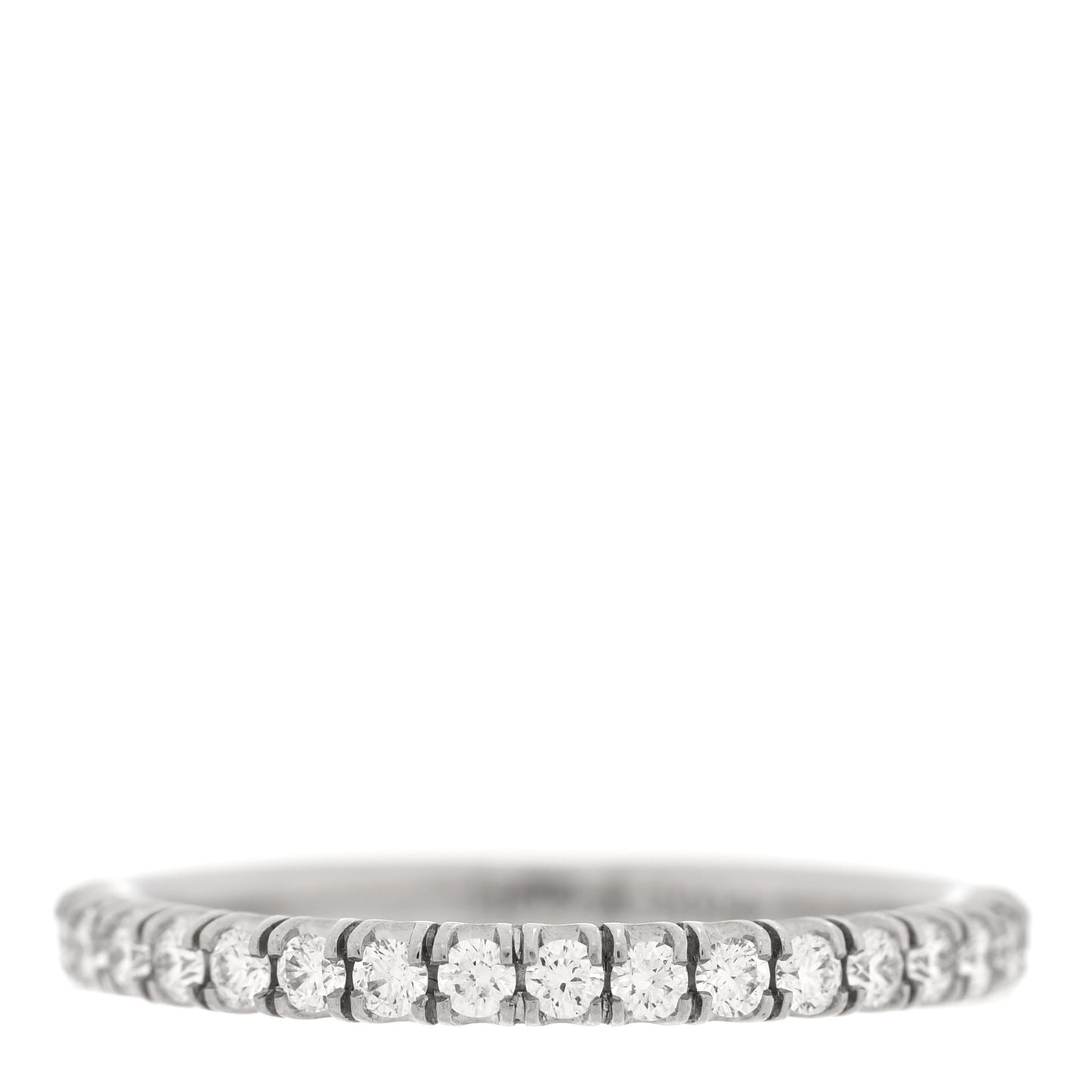 Platinum Diamond 2mm Half Eternity Wedding Band Ring 49 4.75