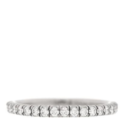 Cartier Platinum Diamond 2mm Half Eternity Wedding Band Ring 49 4.75 1 of 5