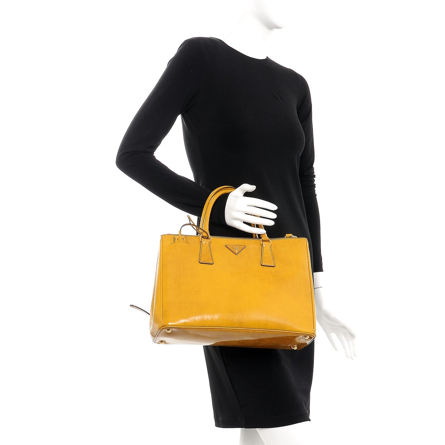 Spazzolato Medium Double Zip Tote Sole Fume