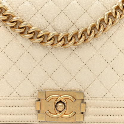 Chanel Caviar Quilted Medium Boy Flap Ivory 9 of 11