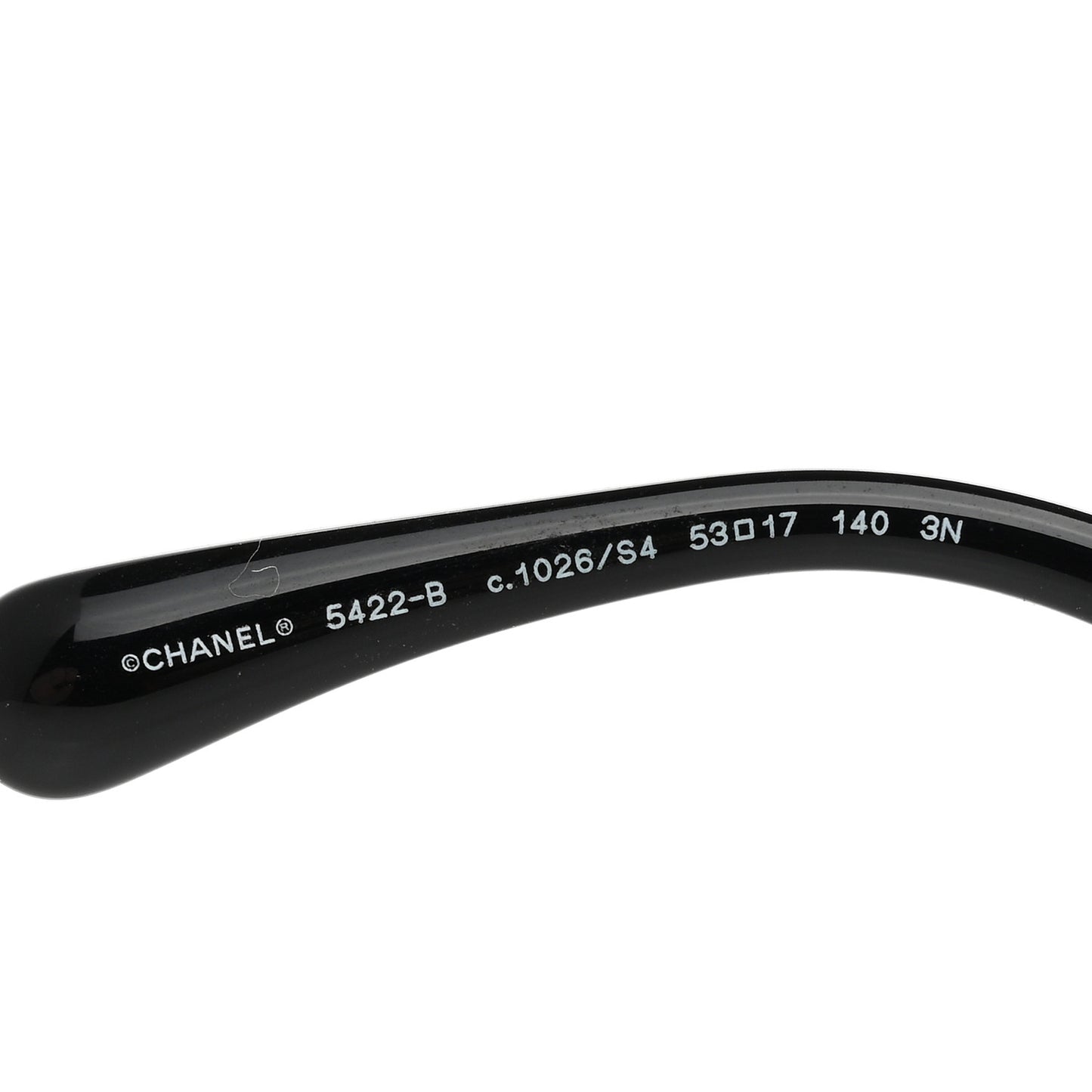 Acetate Strass Square Sunglasses 5422-B Black White