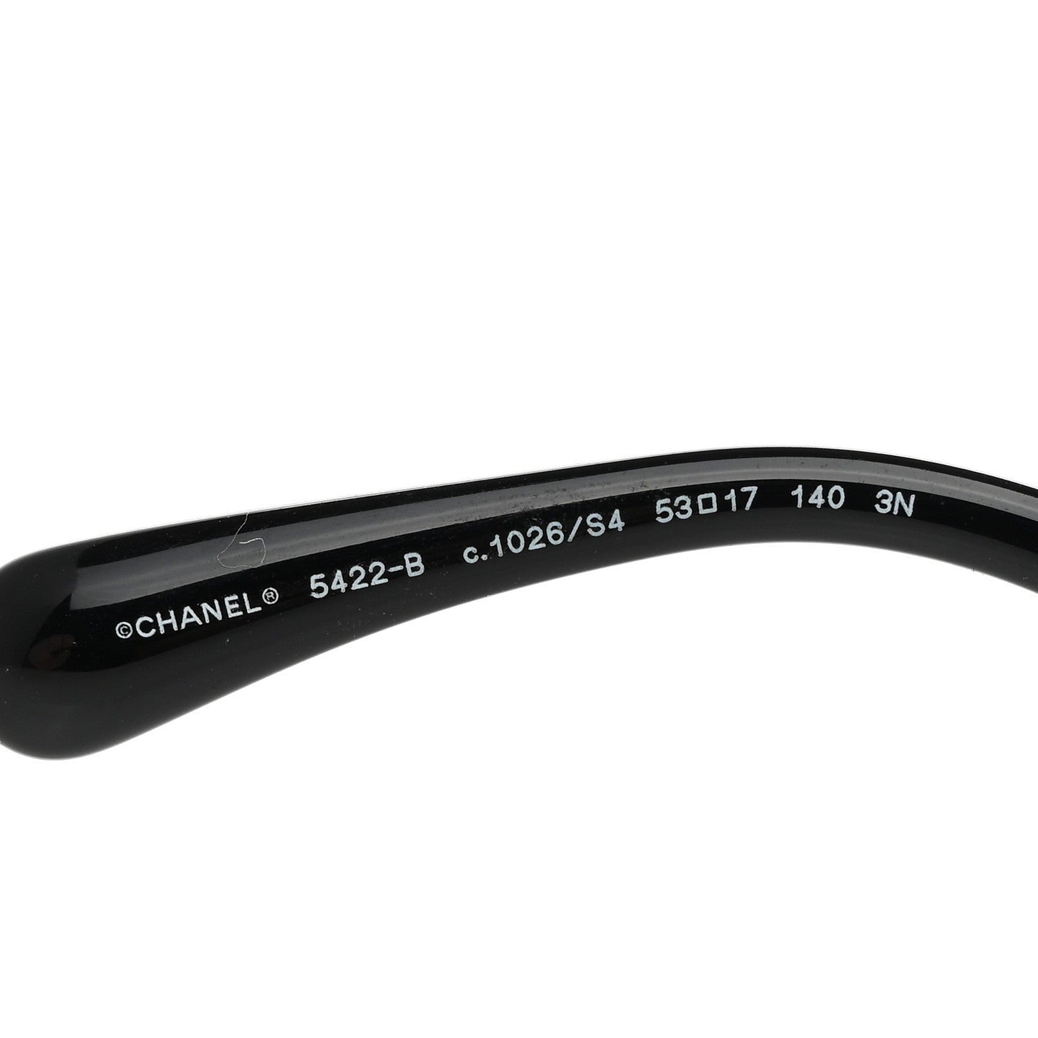 Chanel Acetate Strass Square Sunglasses 5422-B Black White 5 of 7