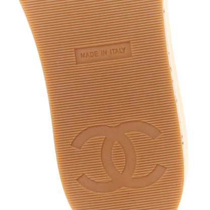 Chanel Tweed Cork CC Mule Sandal 37 Black 6 of 9