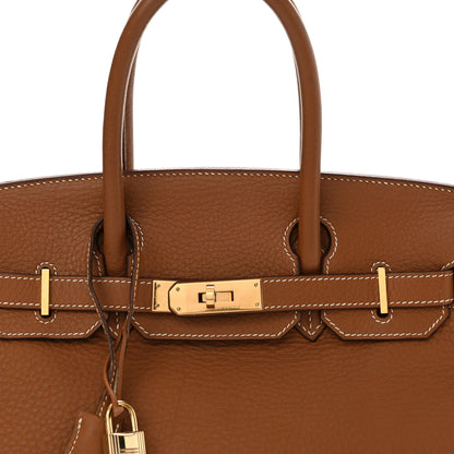 Hermes Taurillon Clemence Birkin 30 Gold 8 of 27