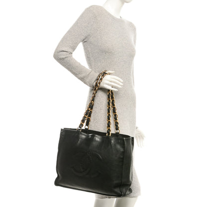 Chanel Lambskin CC Tote Black 2 of 14