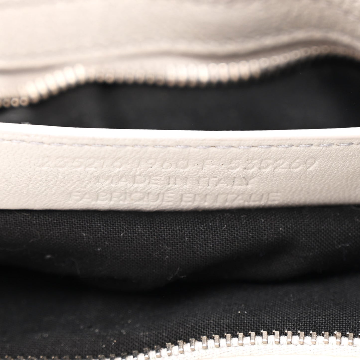 Chevre Silver Metallic Edge Hardware Velo Gris Perle