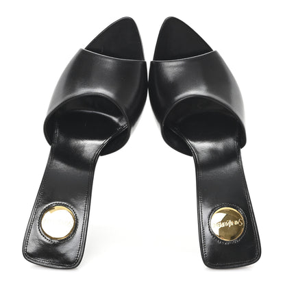 Saint Laurent Nappa Goldie Mule Sandal 37.5 Black 2 of 9
