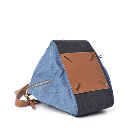 Loewe Calfskin Denim Medium Hammock Shoulder Bag Multitone Tan 5 of 10