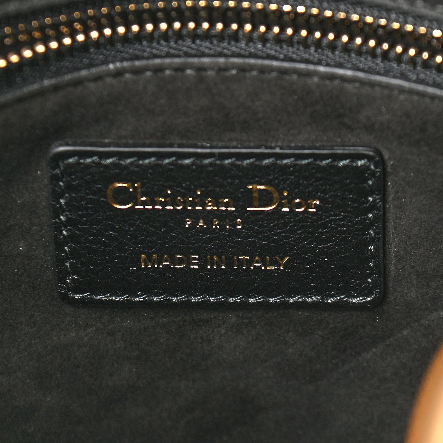 Calfskin Hand Painted Swords Medium Lady Dior Black