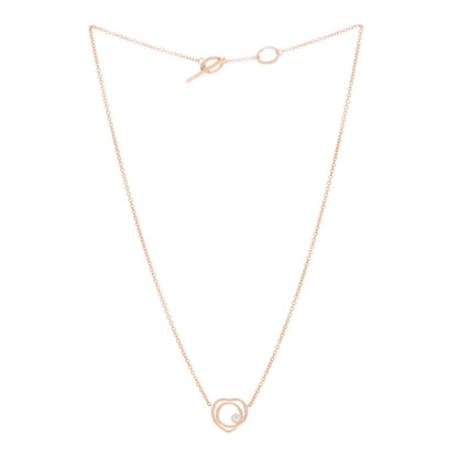 Hermes 18K Rose Gold Diamond TPM Vertige Coeur Necklace SH 2 of 5