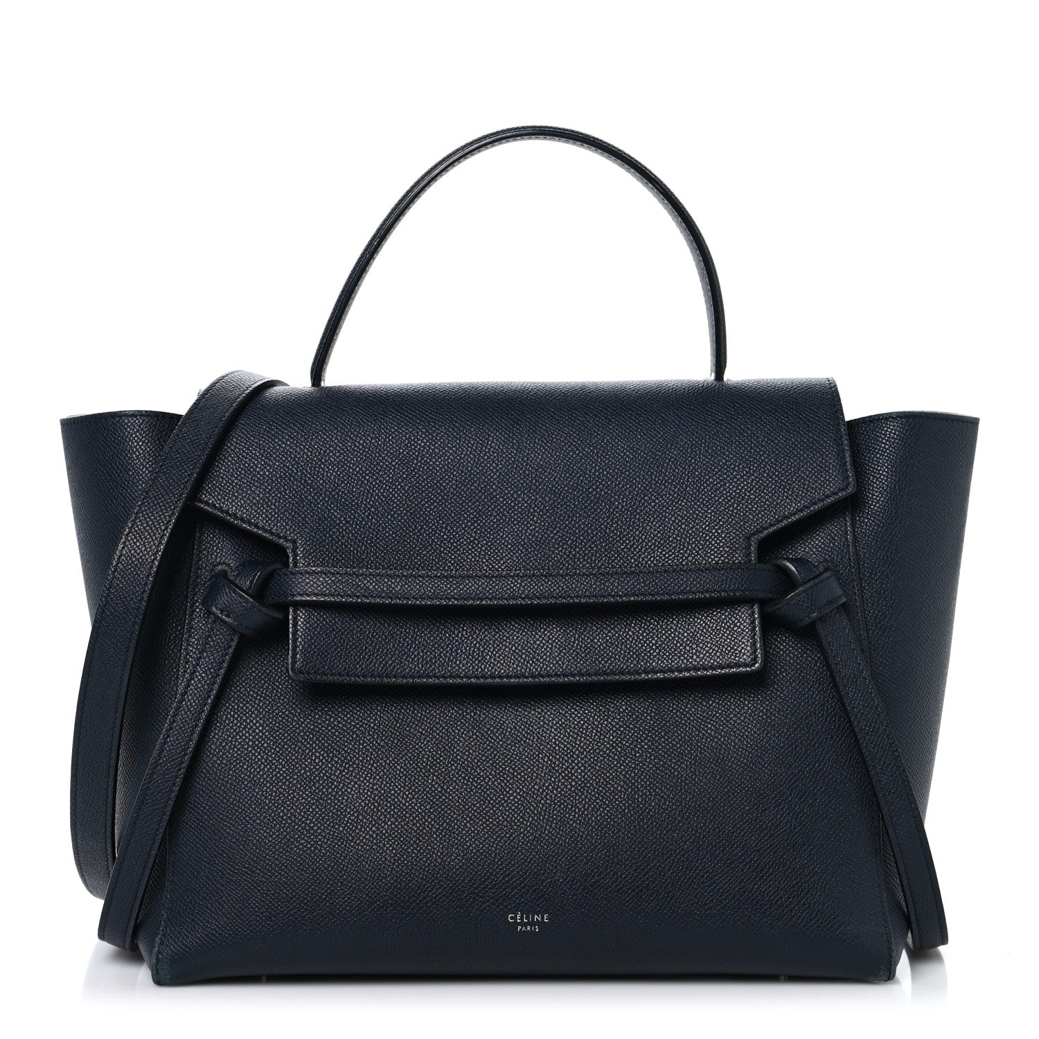 Celine Grained Calfskin Mini Belt Bag Navy 1 of 12