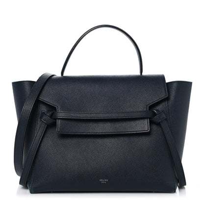 Celine Grained Calfskin Mini Belt Bag Navy 1 of 12