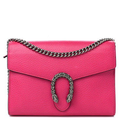 Gucci Dollar Calfskin Crystal Mini Dionysus Chain Wallet Box Pink 1 of 10