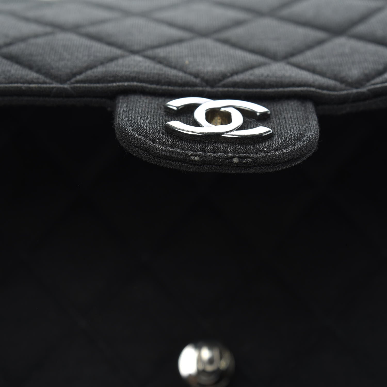 Chanel Jersey Quilted Double Sided Flap Black 12 of 15