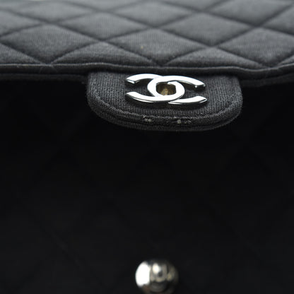 Chanel Jersey Quilted Double Sided Flap Black 12 of 15