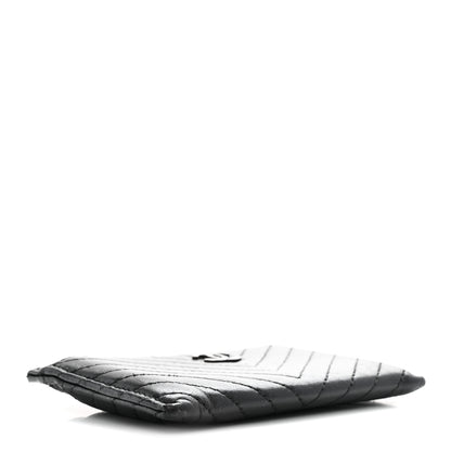 Chanel Lambskin Chevron Quilted Card Holder Black 4 of 8
