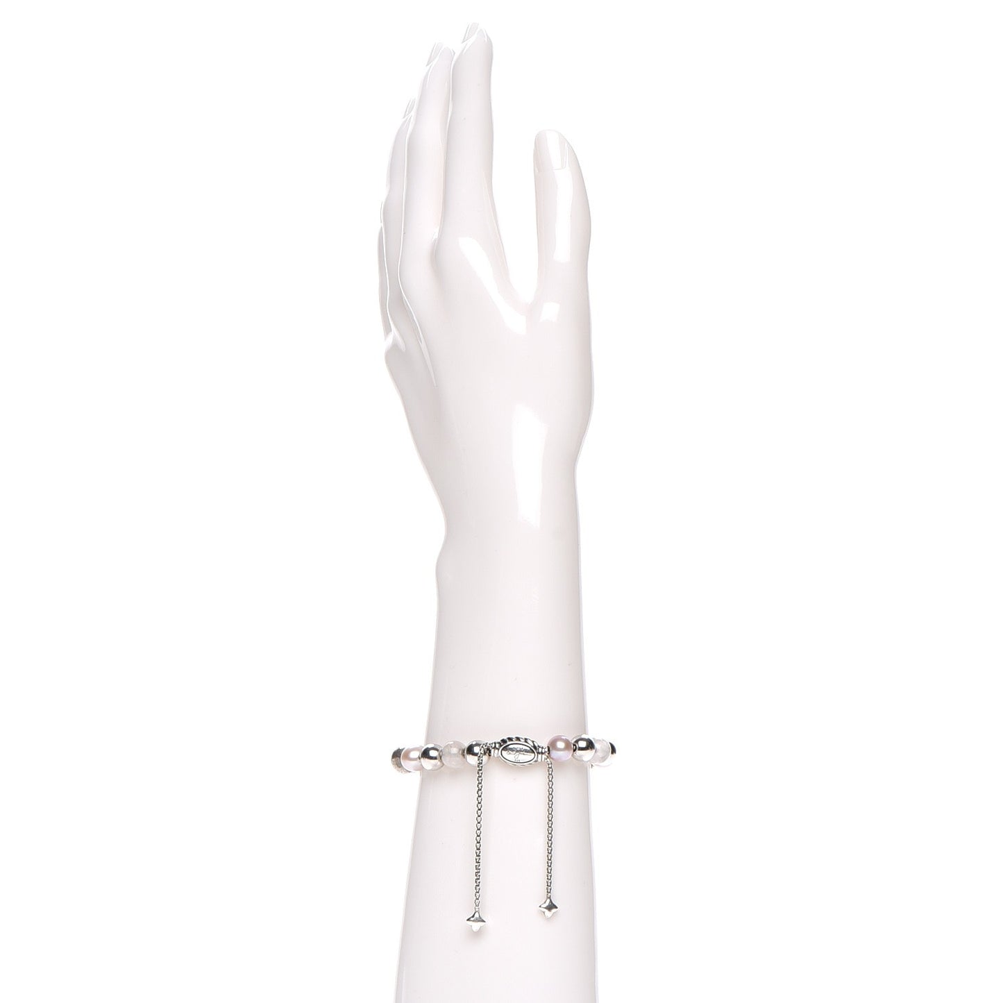 Sterling Silver Pink Pearl Rose Quartz 8mm Spiritual Bead Bracelet