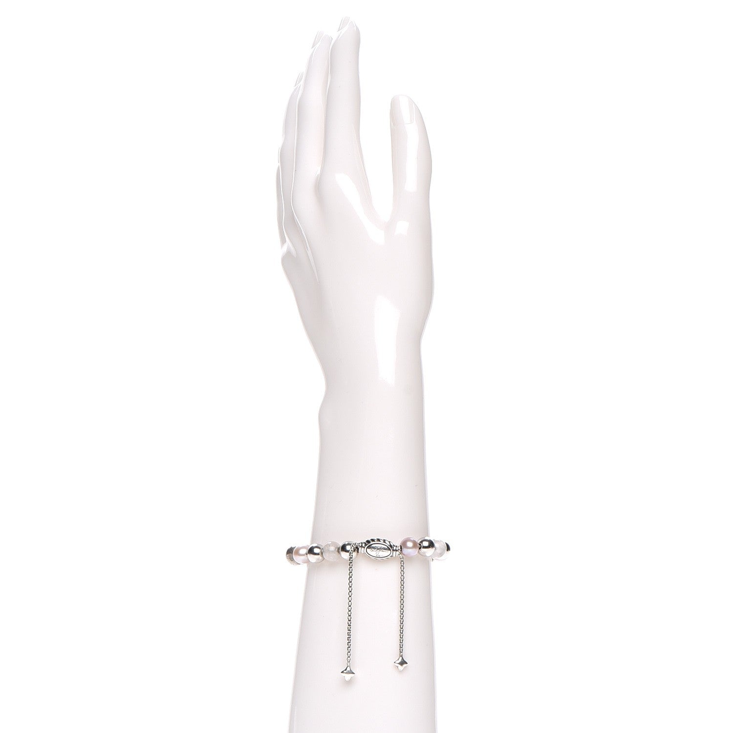 David Yurman Sterling Silver Pink Pearl Rose Quartz 8mm Spiritual Bead Bracelet 2 of 5