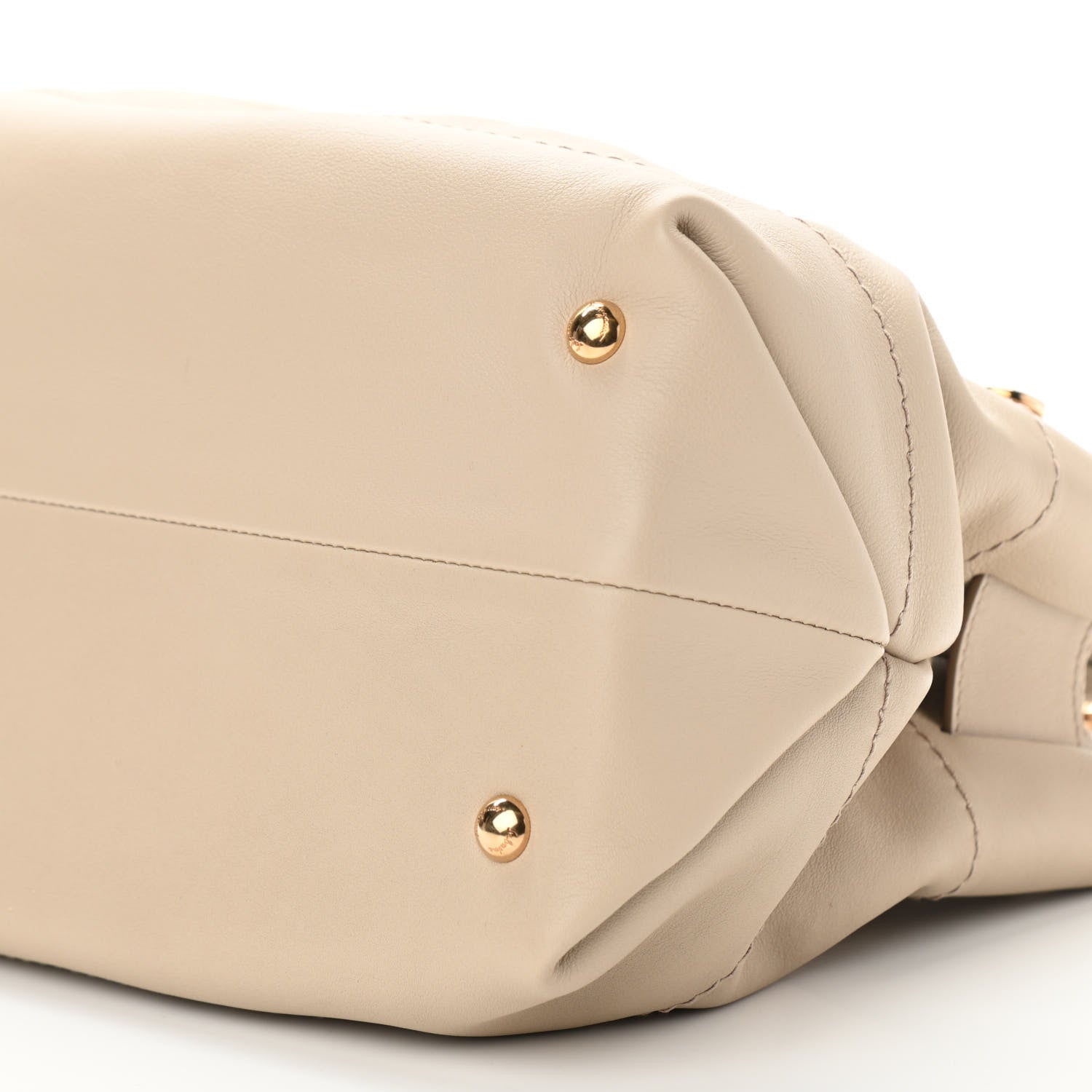 Salvatore Ferragamo Calfskin W Chain Tote Beige 9 of 9