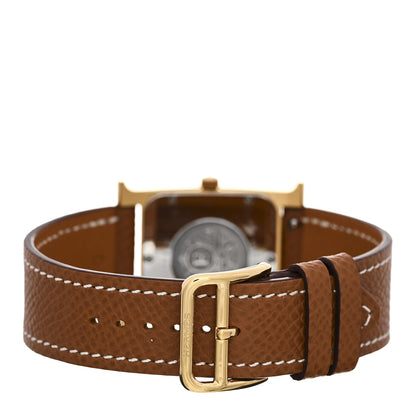 Hermes Stainless Steel Epsom 26mm Heure H Hour Quartz Watch Gold 3 of 4