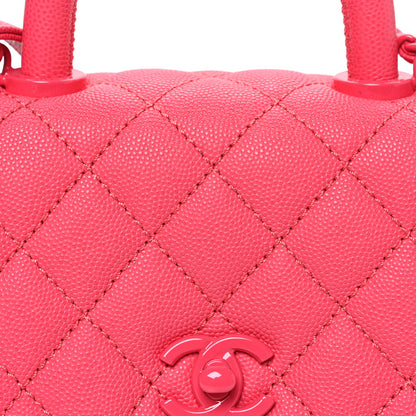 Chanel Caviar Quilted Incognito Extra Mini Coco Handle Flap Pink 8 of 10