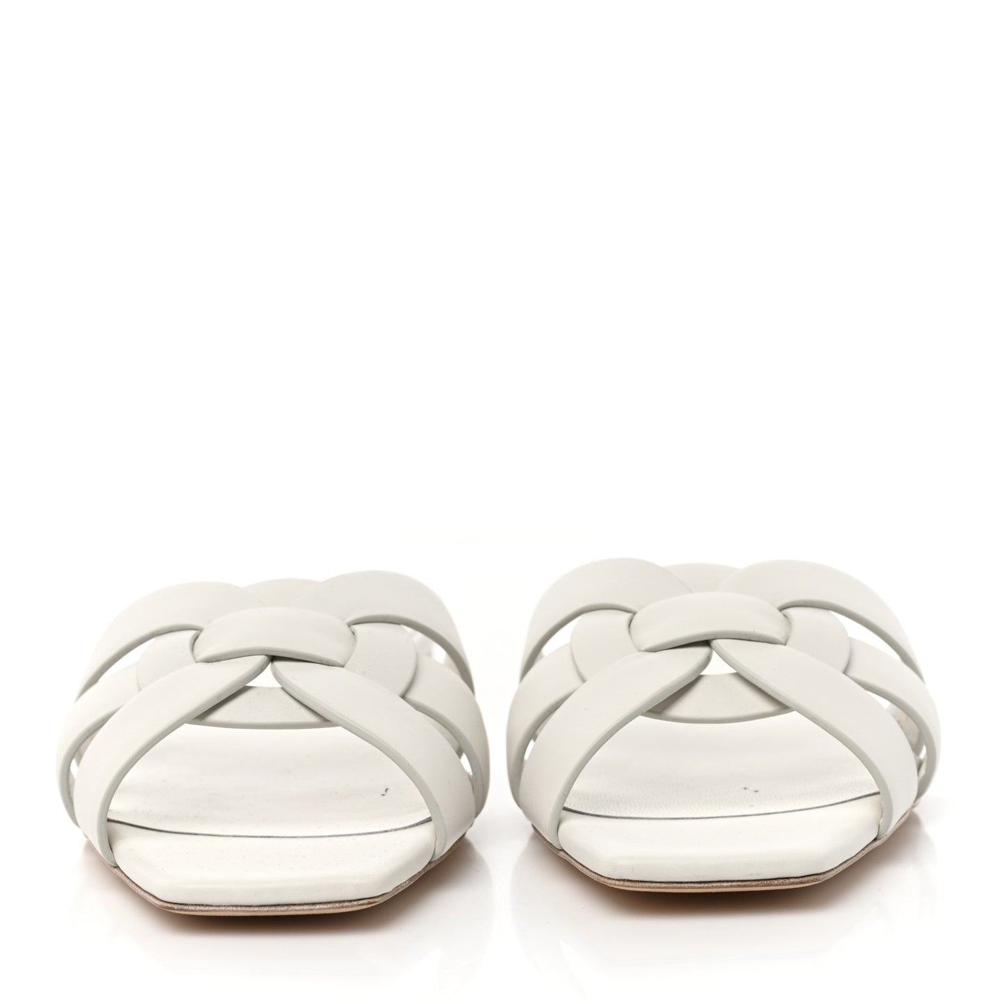 Calfskin Tribute 05 Slide Sandals 35 White
