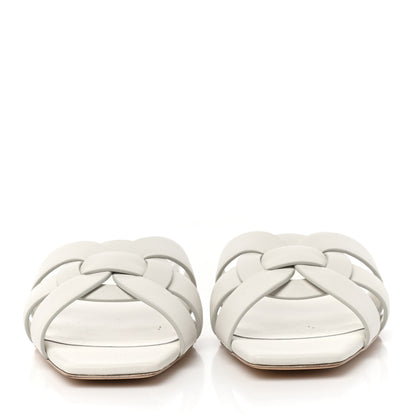 Saint Laurent Calfskin Tribute 05 Slide Sandals 35 White 2 of 8