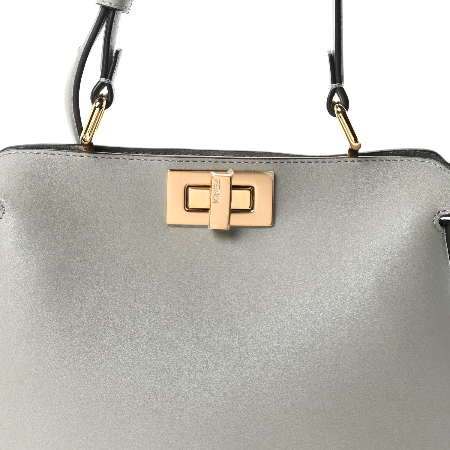Fendi Vitello Small Soft Peekaboo Satchel Matcha Latte 8 of 10
