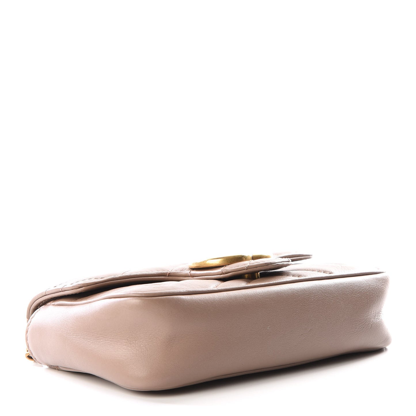Calfskin Matelasse Super Mini GG Marmont Shoulder Bag Porcelain Rose