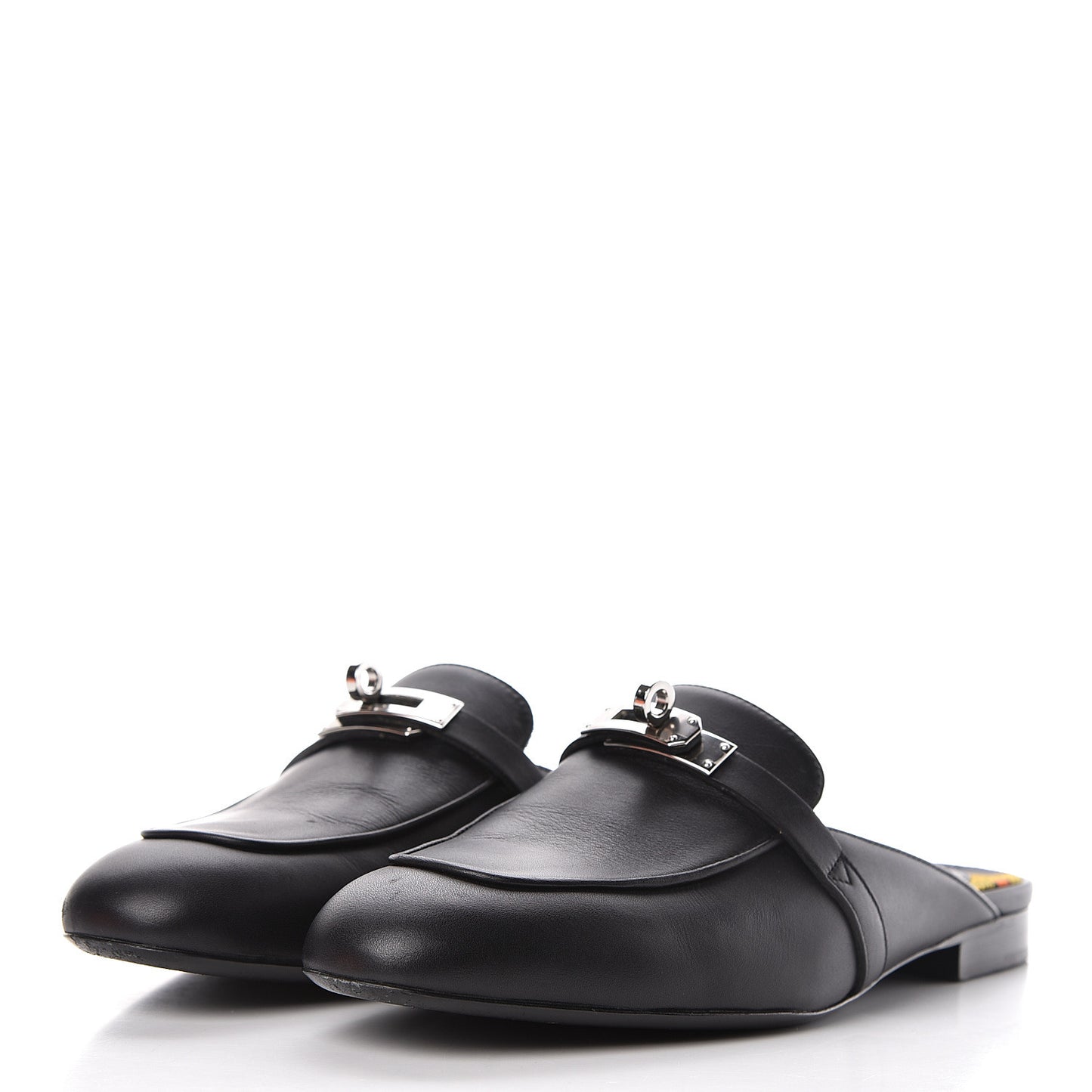 Calfskin Oz Mules 39 Black