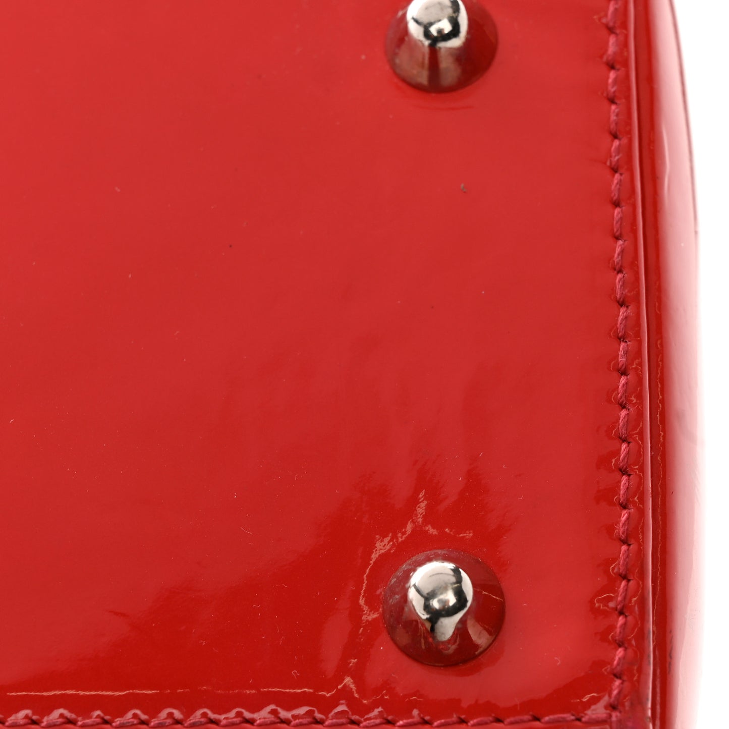 Patent Cannage Large Lady Dior Red