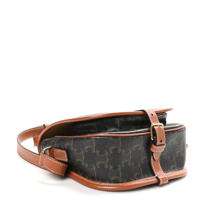 Celine Triomphe Canvas Medium Folco Bag Tan 4 of 9