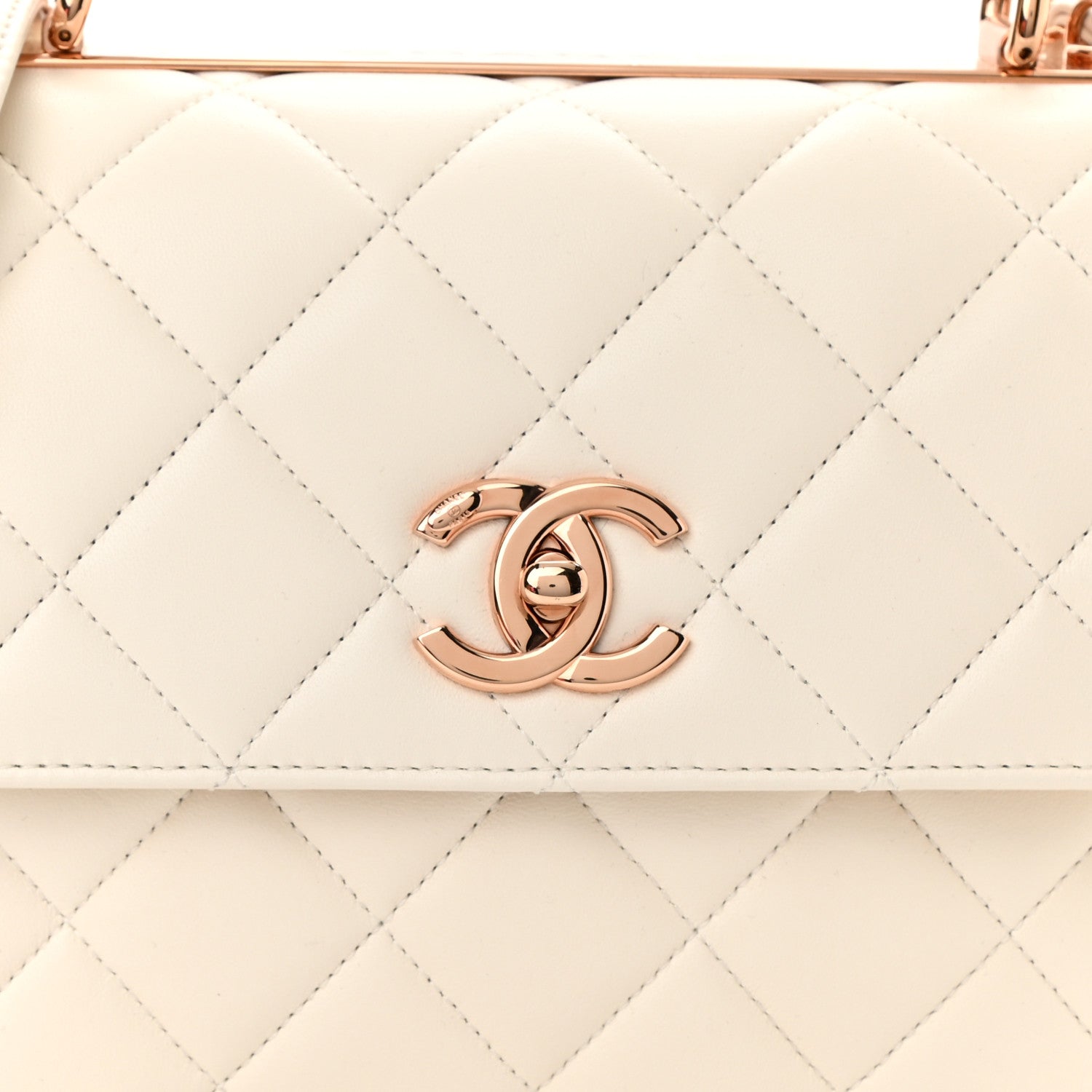 Chanel Lambskin Quilted Small Trendy CC Dual Handle Flap Bag White 8 of 10