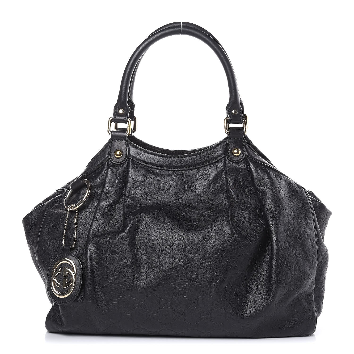 Gucci Guccissima Medium Sukey Tote Black 1 of 19