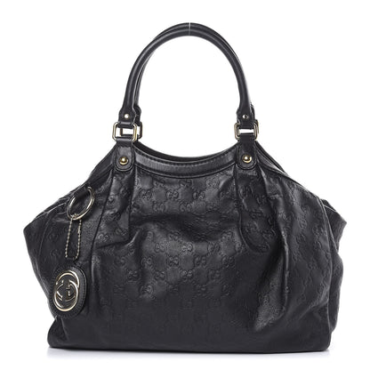 Gucci Guccissima Medium Sukey Tote Black 1 of 19