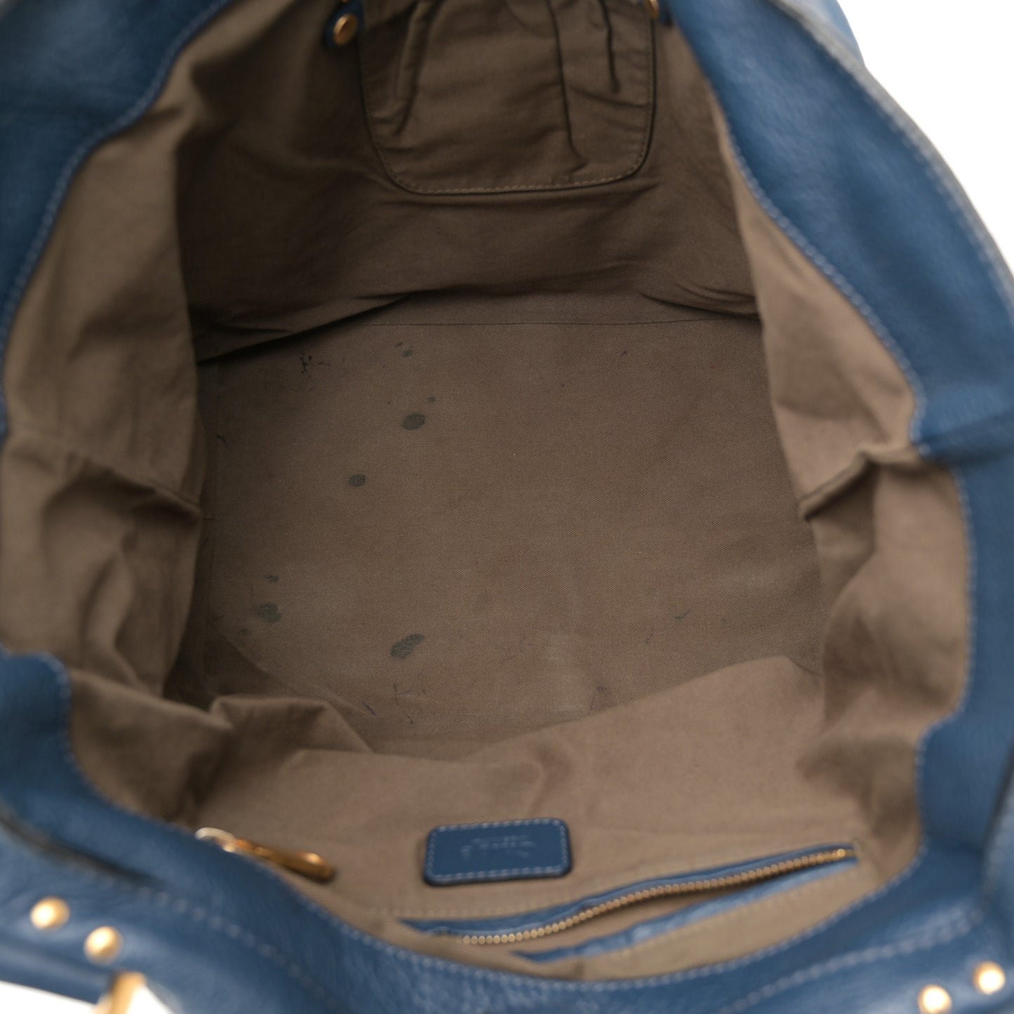 Calfskin Large New Marcie Tote Royal Navy