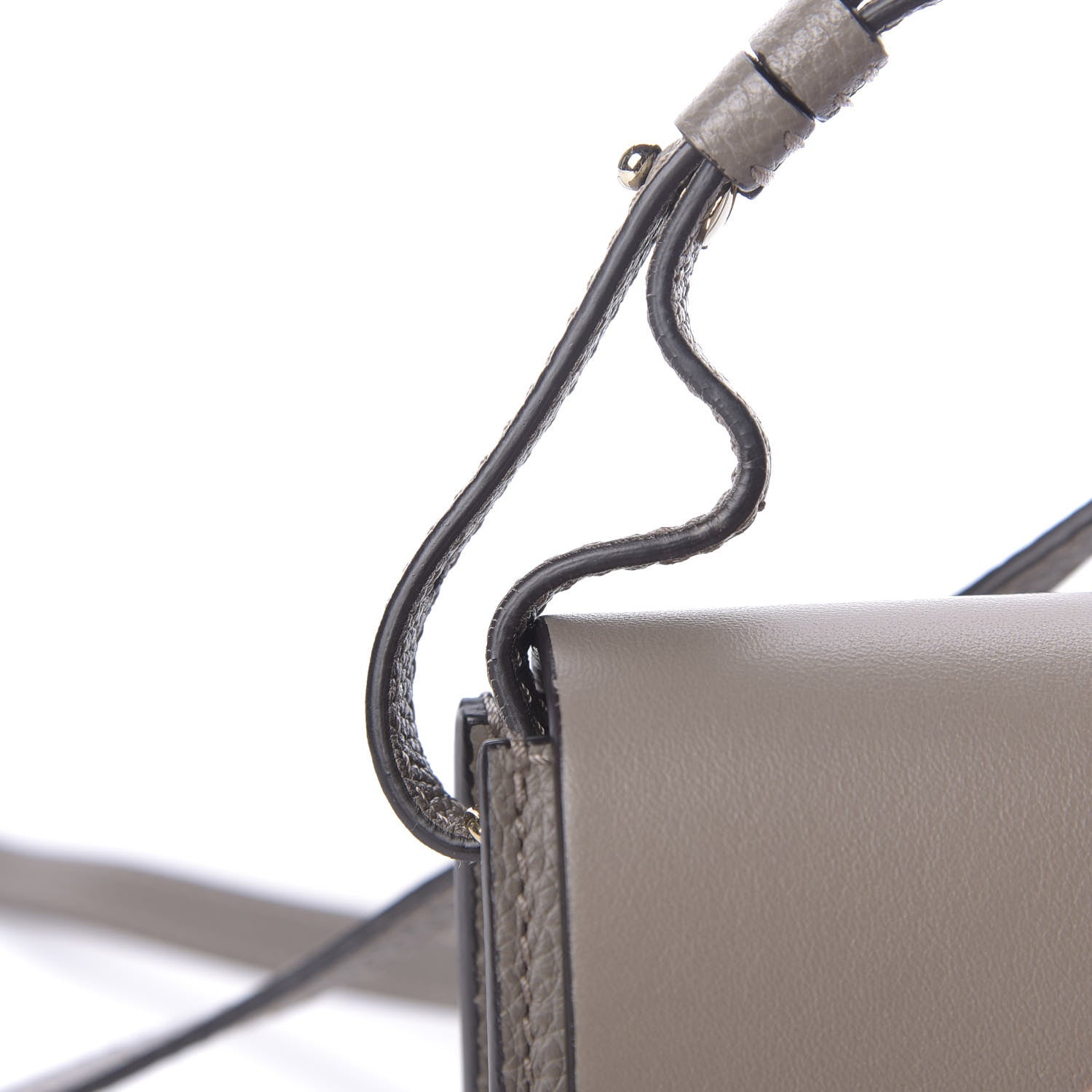 Chloe Grained Calfskin Lambskin Mini Faye Shoulder Bag Motty Grey 9 of 11