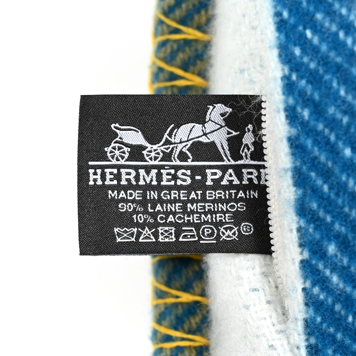 Hermes Wool Cashmere Avalon Vibration Pillow PM Outremer 3 of 3