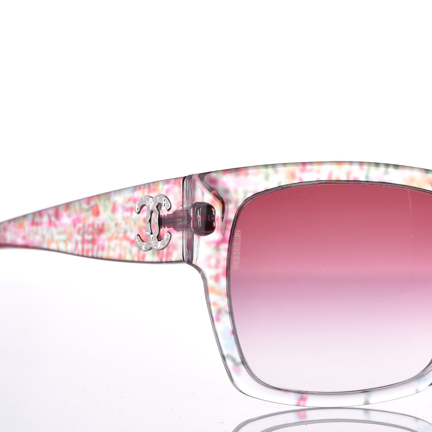 Chanel Acetate Multicolor Tweed CC Sunglasses 5220 Pink 7 of 8