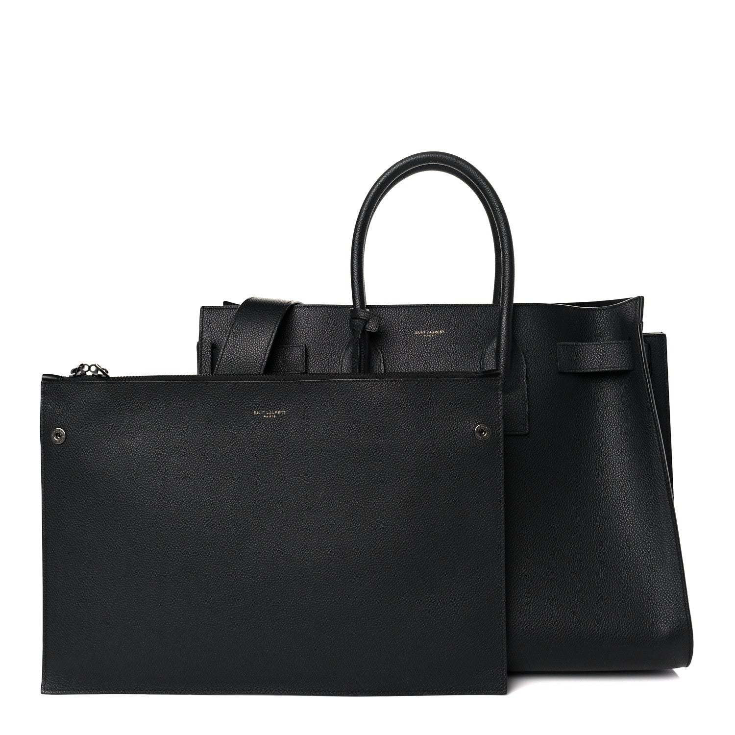Saint Laurent Grained Calfskin Large Sac De Jour Carryall Black 1 of 10