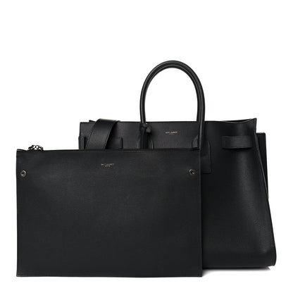Saint Laurent Grained Calfskin Large Sac De Jour Carryall Black 1 of 10