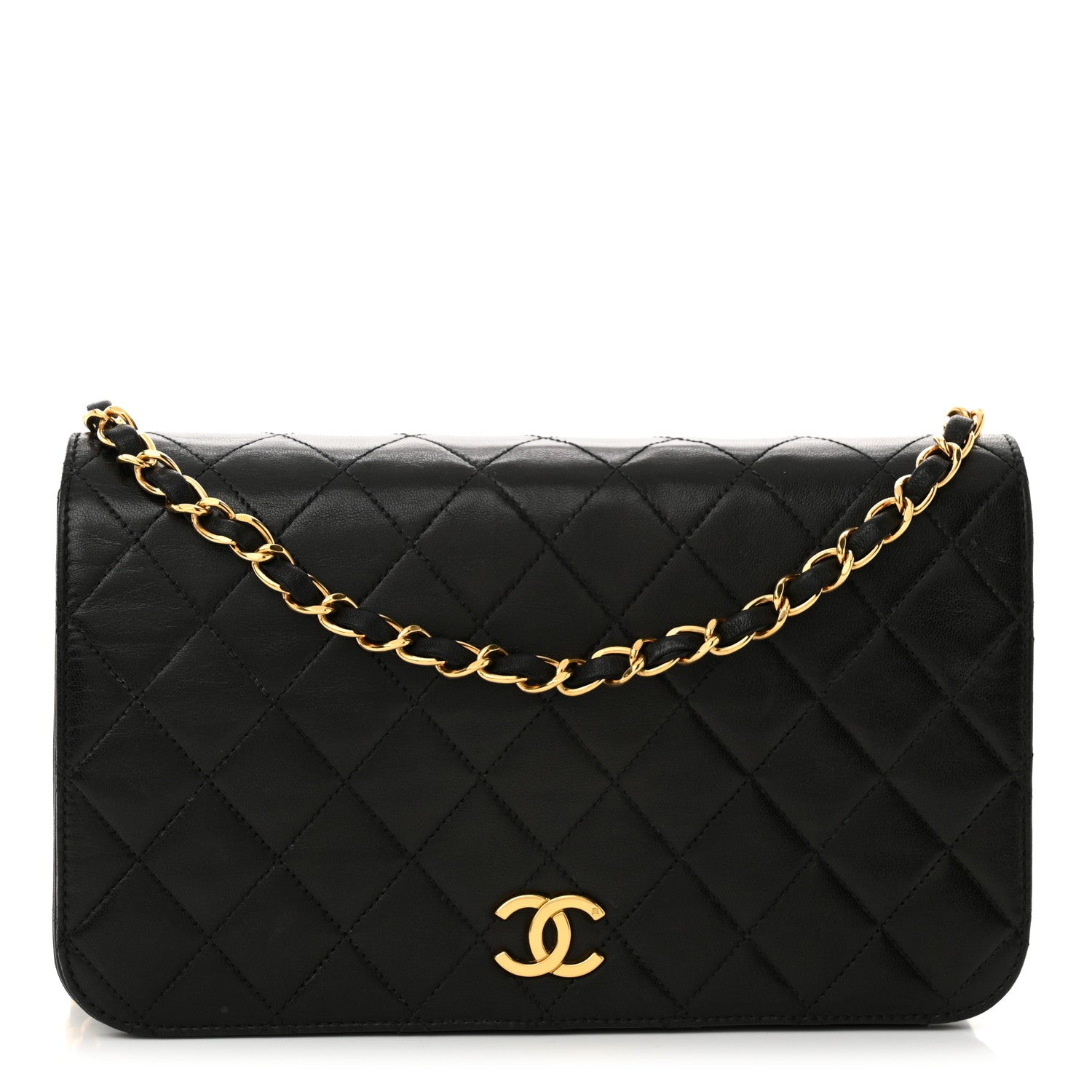 Chanel Lambskin Quilted Small Single Flap Black 1 of 13