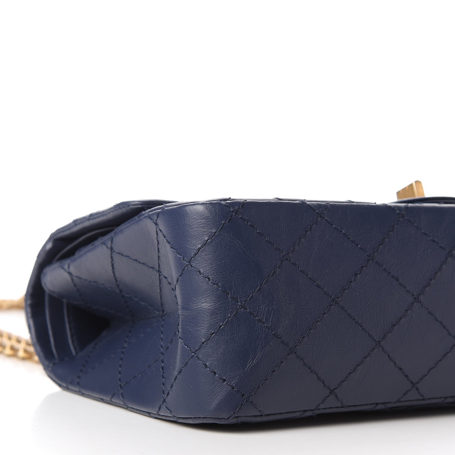 Chanel Aged Calfskin Quilted 2.55 Reissue 225 Flap Navy 6 of 11