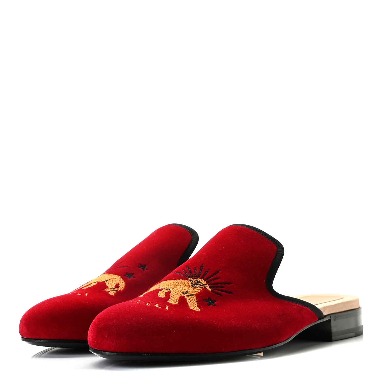 Gucci Velvet Mens Marmara Mules 8 Rosso 3 of 12