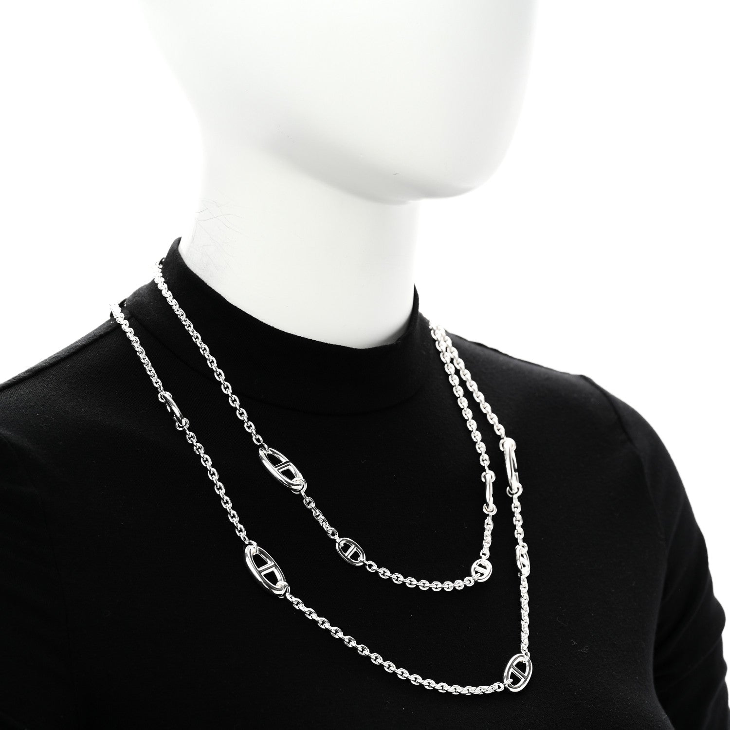 Hermes Sterling Silver Farandole Necklace 120 2 of 6