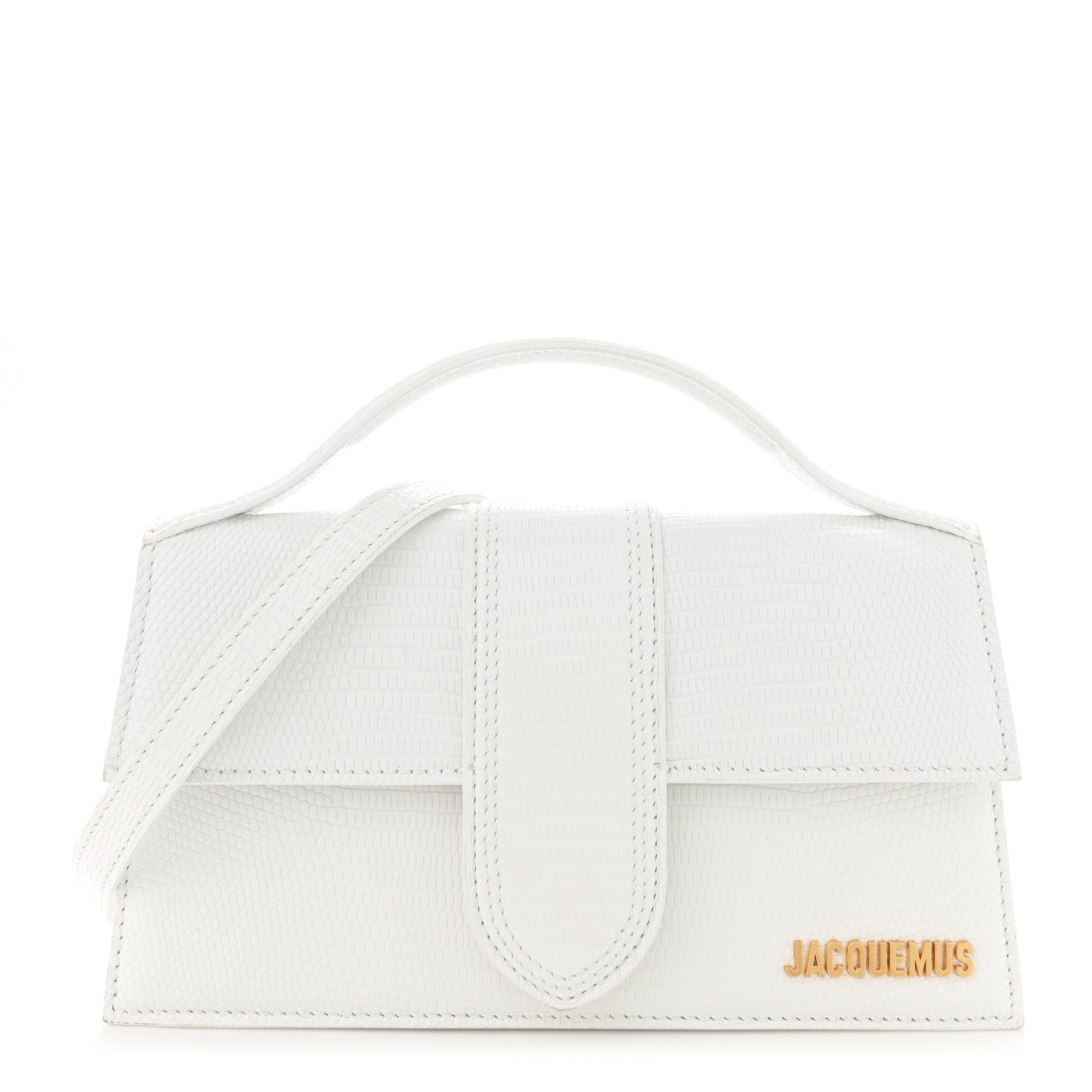 Jacquemus Calfskin Lizard Embossed Le Grand Bambino White 1 of 11