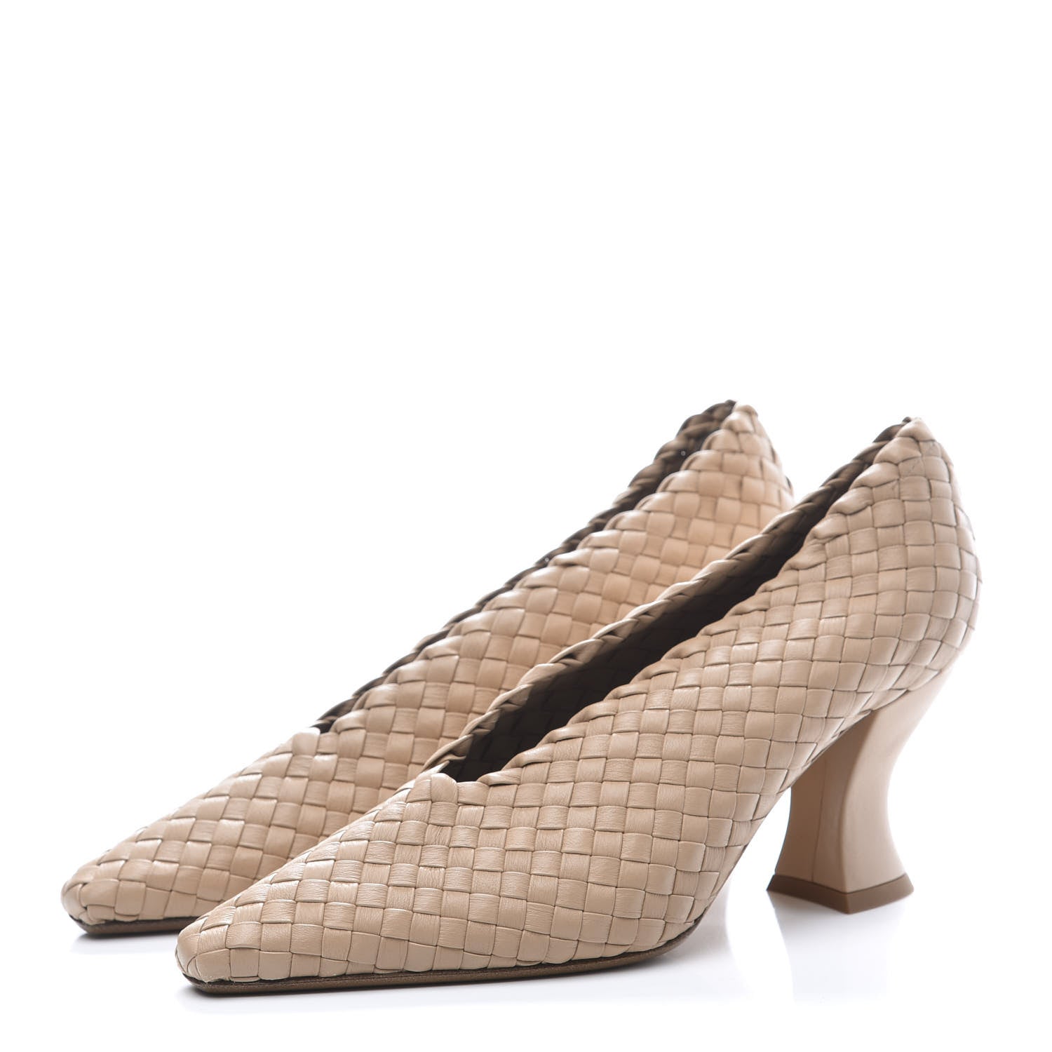 Bottega Veneta Nappa Intrecciato Almond Pumps 36.5 Cipria 3 of 8