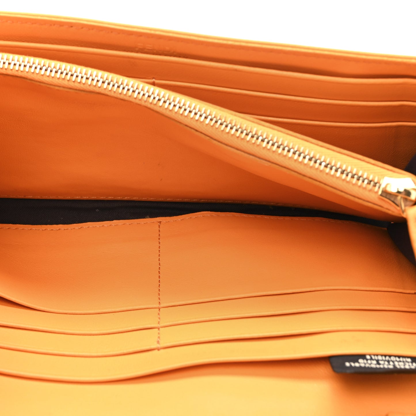 Nappa Matisse FF Embossed Continental Wallet On Chain Clementine